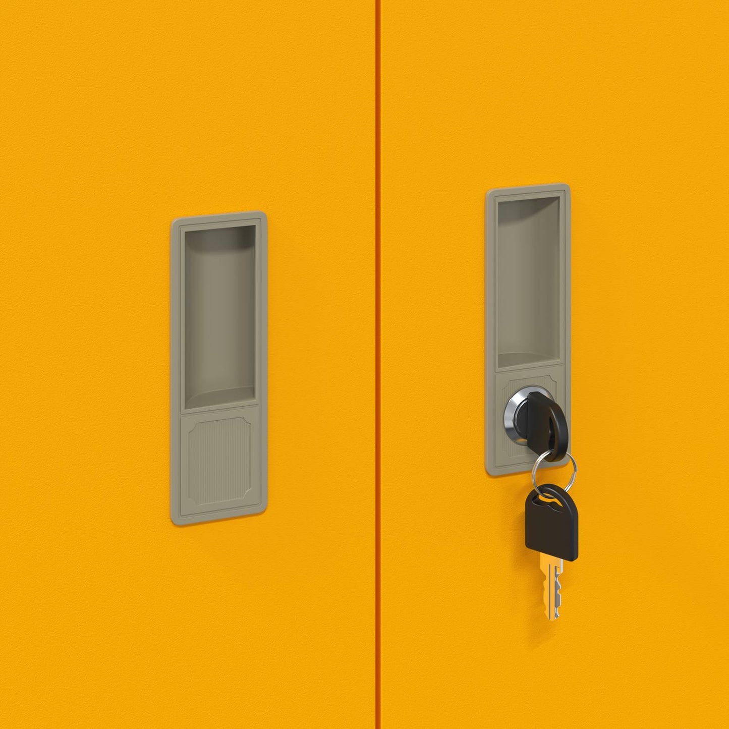 Aufbewahrungsschrank Senfgelb 60 x 40 x 105 cm Stahl