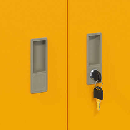 Aufbewahrungsschrank Senfgelb 60 x 40 x 105 cm Stahl