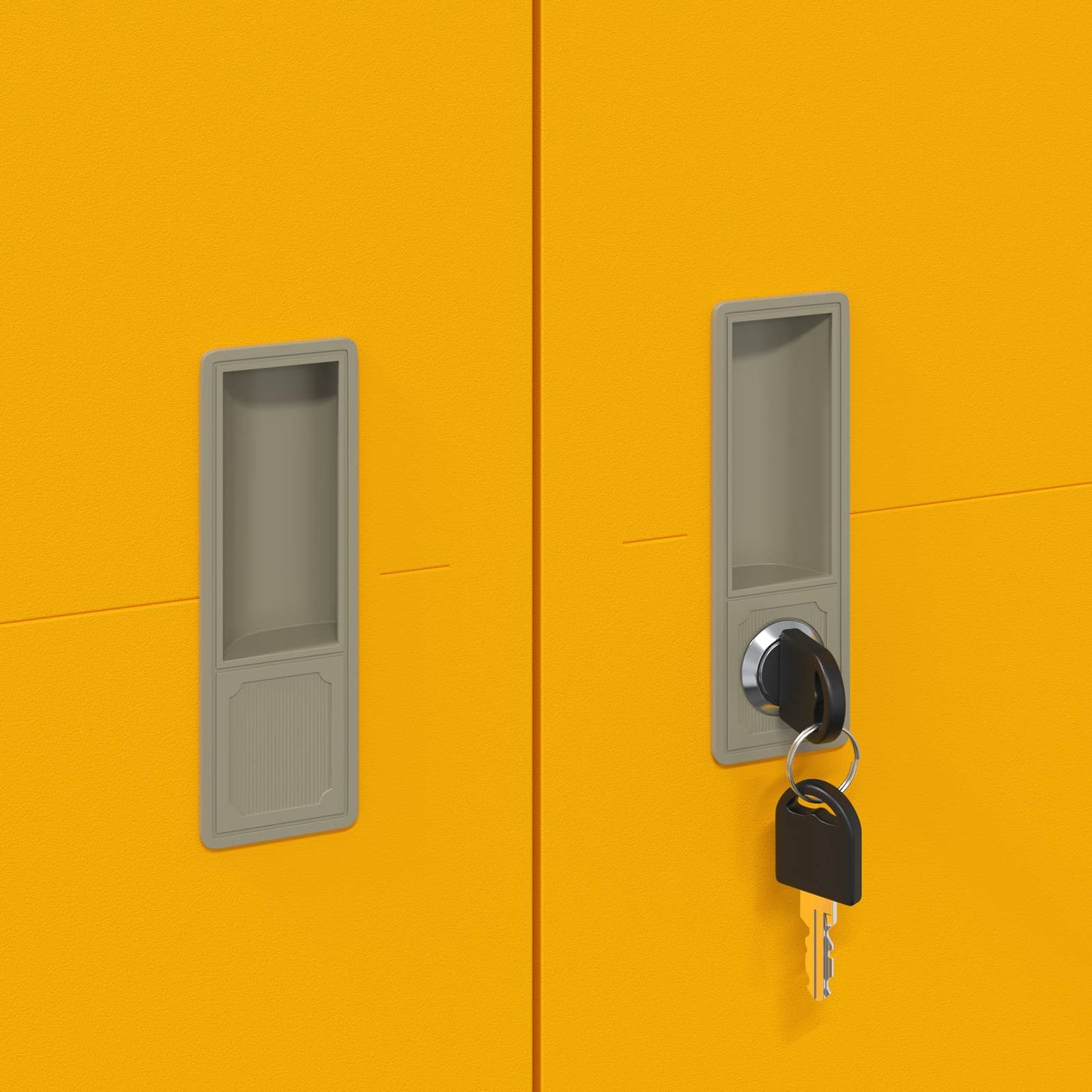 Aufbewahrungsschrank Senfgelb 60 x 40 x 140 cm Stahl