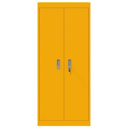 Aufbewahrungsschrank Senfgelb 60 x 40 x 140 cm Stahl