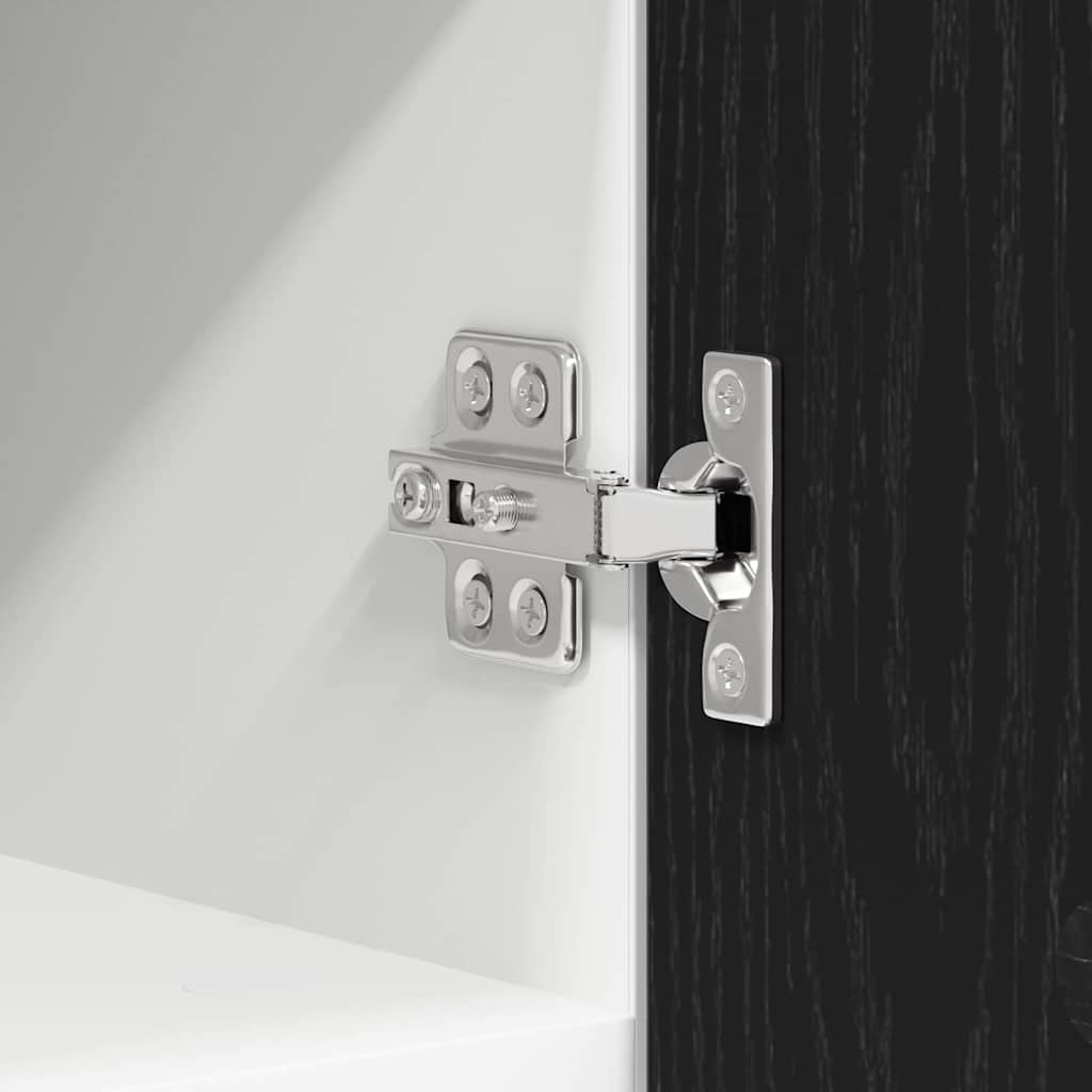 Hängeschrank 2 pcs Schwarze Eiche und Weiß 30 x 31 x 40 cm