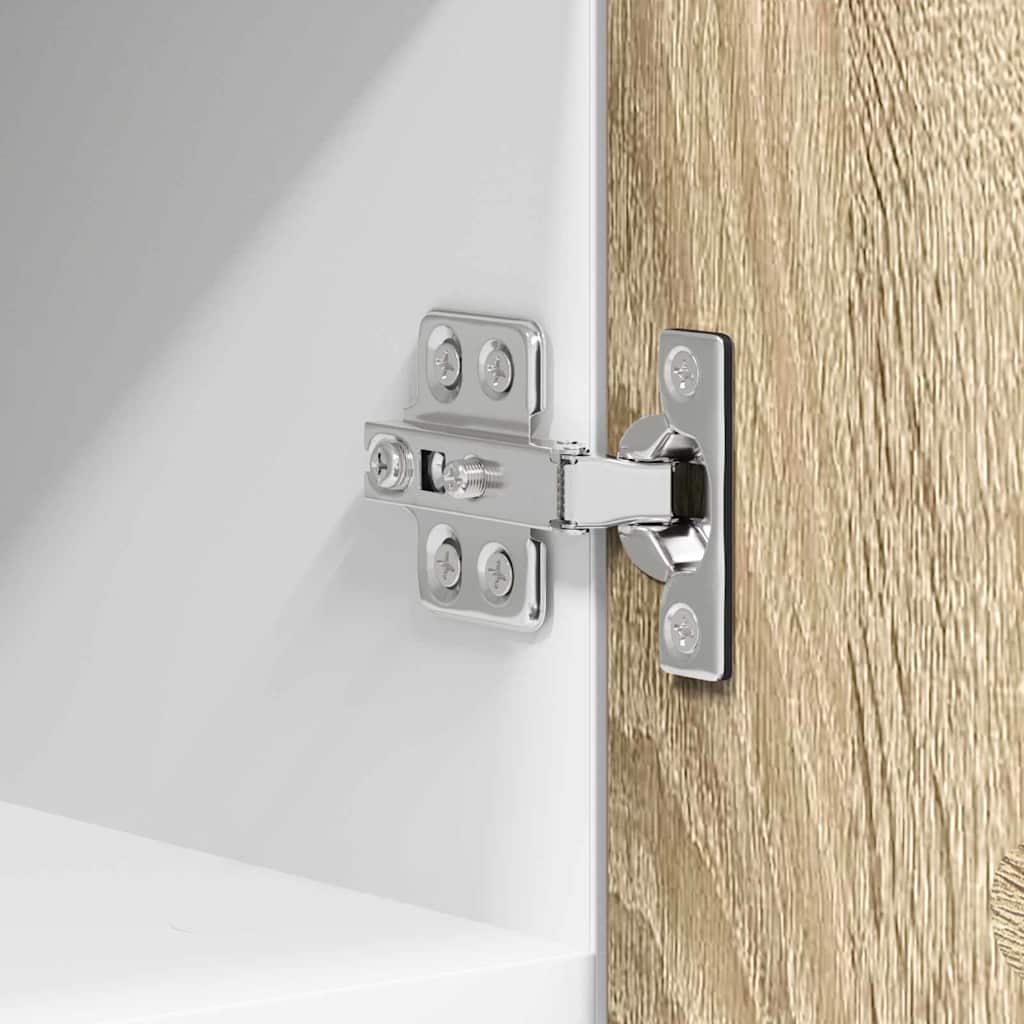 Hängeschrank mit Speicher Sonoma-Eiche und Weiß 30 x 31 x 40 cm