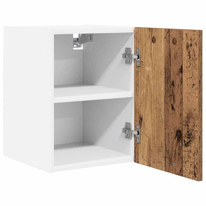 Hängeschrank mit Tür 2 pcs Altes Holz und Weiß 30 x 31 x 40 cm