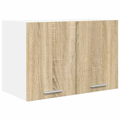 Hängeschrank 2 pcs Sonoma-Eiche und Weiß 60 x 31 x 40 cm
