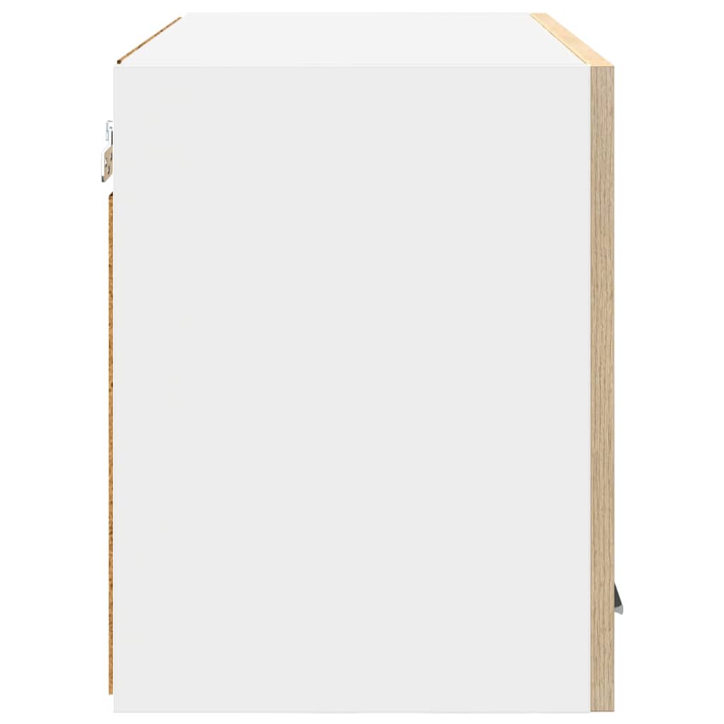 Hängeschrank 2 pcs Sonoma-Eiche und Weiß 60 x 31 x 40 cm