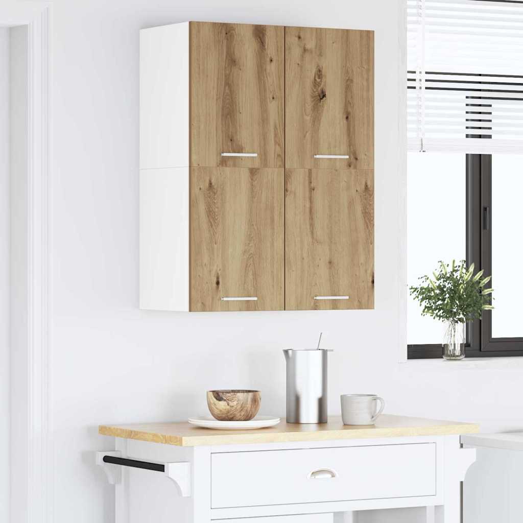 Hängeschrank 2 pcs Artisan-Eiche und Weiß 60 x 31 x 40 cm