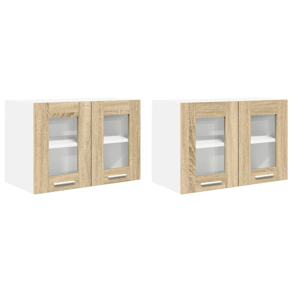 Hängeschrank 2 pcs Sonoma-Eiche 60 x 31 x 40 cm Holzwerkstoff