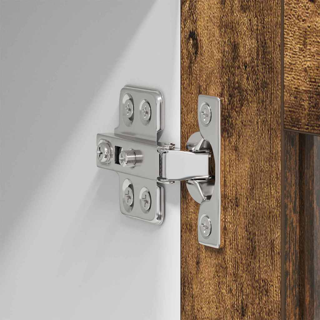 Hängeschrank mit Tür 2 pcs Geräucherte Eiche 60 x 31 x 40 cm