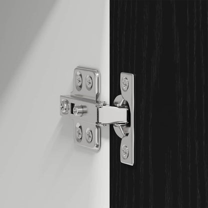 Hängeschrank 2 pcs Schwarze Eiche und Weiß 30 x 31 x 80 cm