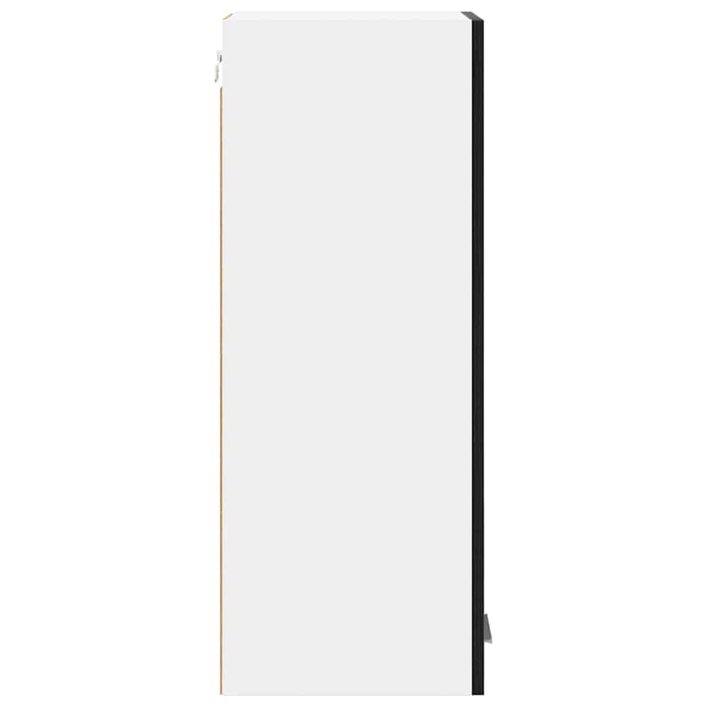 Hängeschrank 2 pcs Schwarze Eiche und Weiß 30 x 31 x 80 cm