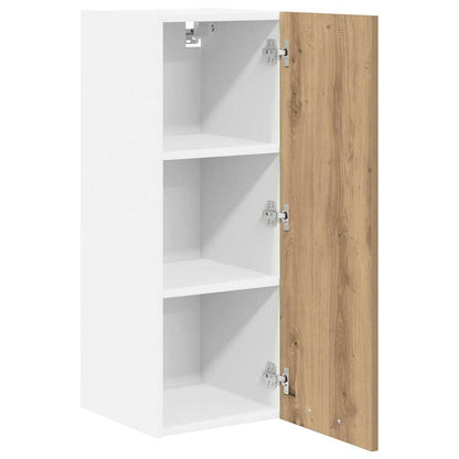 Hängeschrank 2 pcs Artisan-Eiche und Weiß 30 x 31 x 80 cm