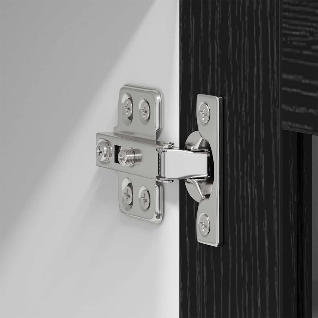 Hängeschrank Schwarz Eichen-Optik 40 x 31 x 80 cm Holzwerkstoff