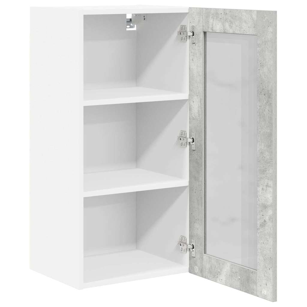 Hängeschrank mit Tür Beton Grau 40 x 31 x 80 cm Holzwerkstoff