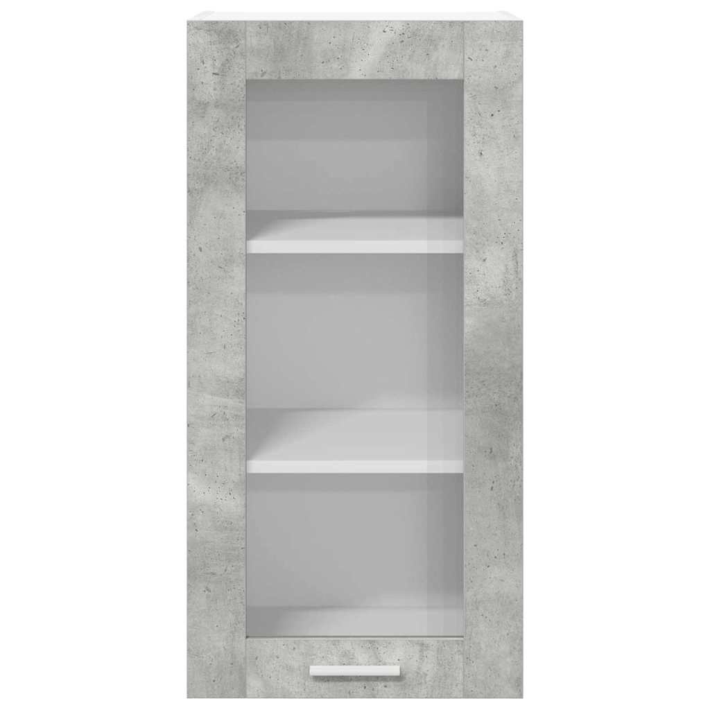 Hängeschrank mit Tür Beton Grau 40 x 31 x 80 cm Holzwerkstoff