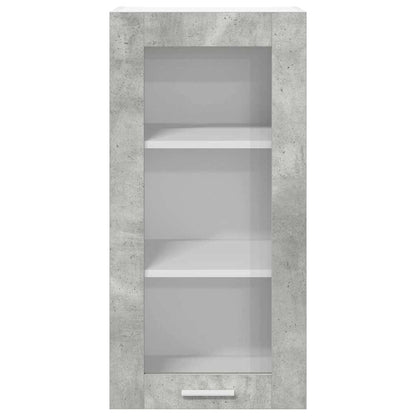 Hängeschrank mit Tür Beton Grau 40 x 31 x 80 cm Holzwerkstoff