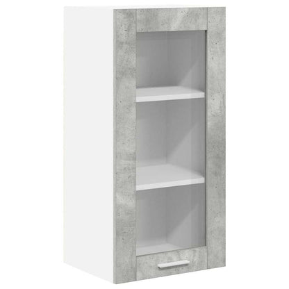 Hängeschrank 2 pcs Beton Grau 40 x 31 x 80 cm Holzwerkstoff
