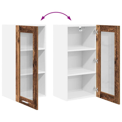 Hängeschrank mit Speicher Altholz 40 x 31 x 80 cm Holzwerkstoff