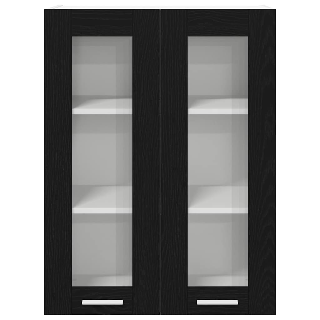 Hängeschrank Schwarz Eichen-Optik 60 x 31 x 80 cm Holzwerkstoff