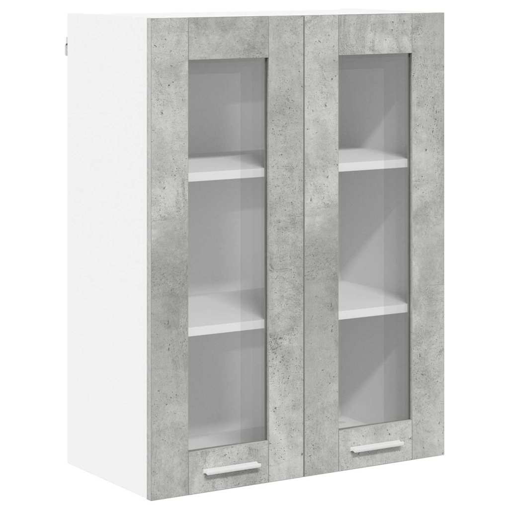 Hängeschrank mit Tür Beton Grau 60 x 31 x 80 cm Holzwerkstoff
