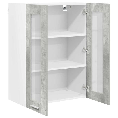 Hängeschrank mit Tür Beton Grau 60 x 31 x 80 cm Holzwerkstoff
