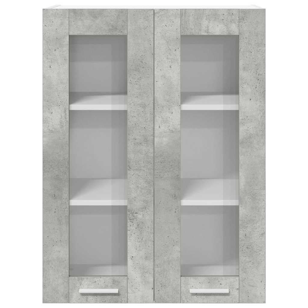 Hängeschrank mit Tür Beton Grau 60 x 31 x 80 cm Holzwerkstoff