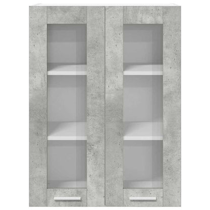 Hängeschrank mit Tür Beton Grau 60 x 31 x 80 cm Holzwerkstoff