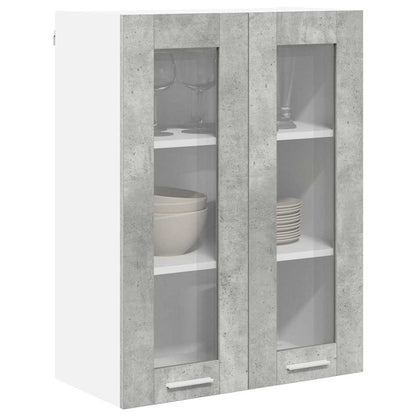 Hängeschrank mit Tür Beton Grau 60 x 31 x 80 cm Holzwerkstoff