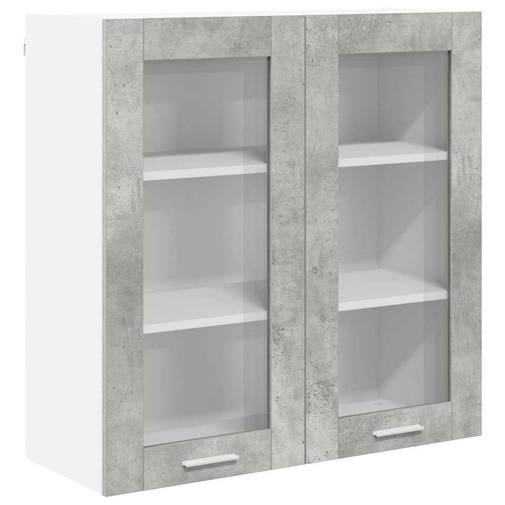 Hängeschrank mit Tür Beton Grau 80 x 31 x 80 cm Holzwerkstoff