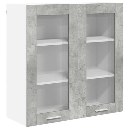 Hängeschrank mit Tür Beton Grau 80 x 31 x 80 cm Holzwerkstoff