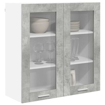 Hängeschrank mit Tür Beton Grau 80 x 31 x 80 cm Holzwerkstoff