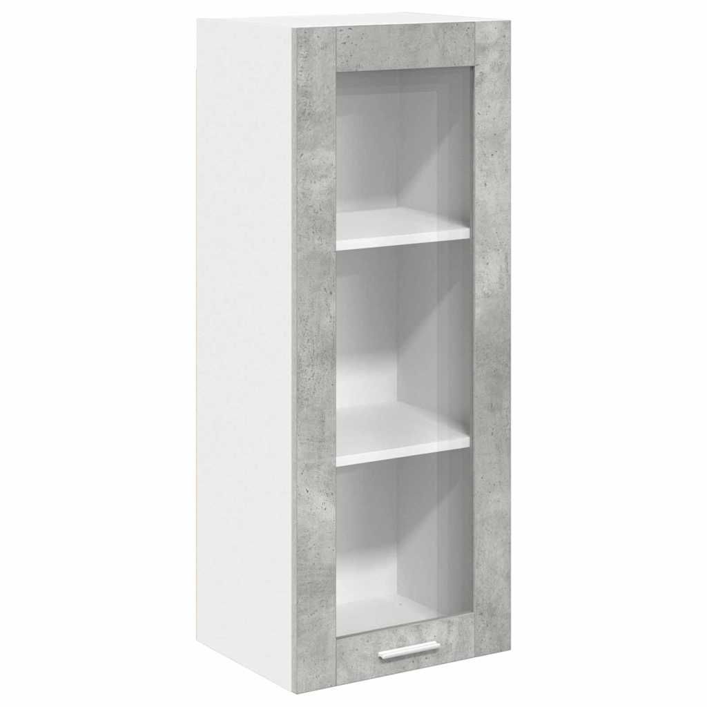 Hängeschrank mit Tür Beton Grau 40 x 31 x 100 cm Holzwerkstoff