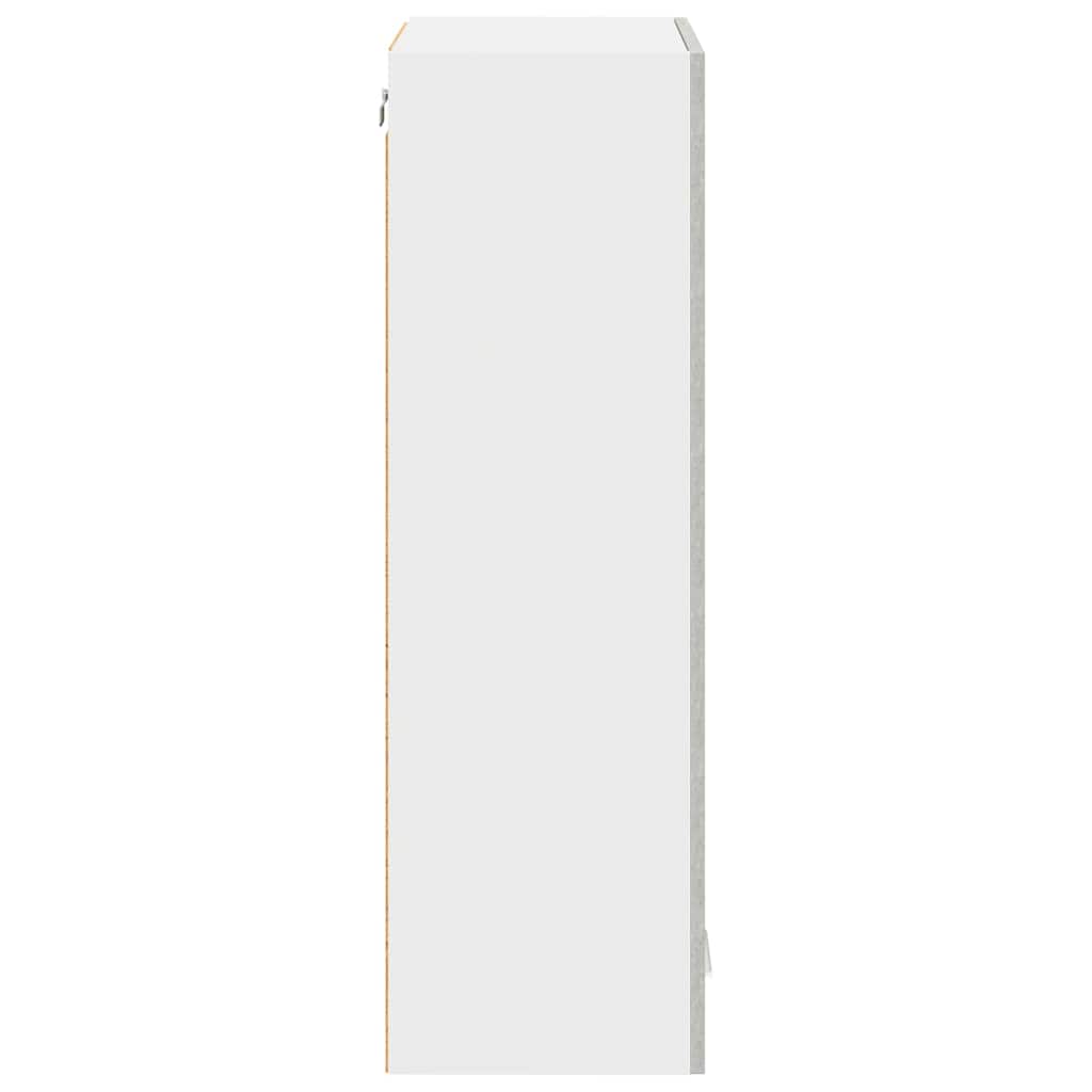 Hängeschrank mit Tür Beton Grau 60 x 31 x 100 cm Holzwerkstoff