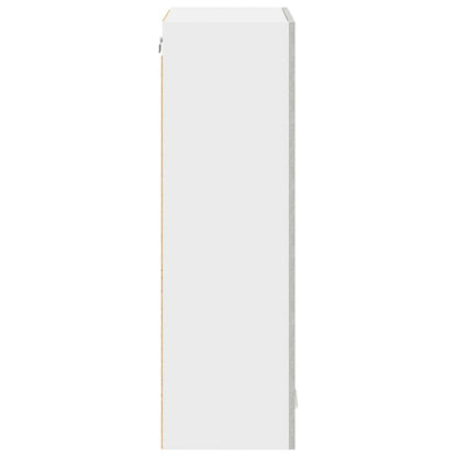 Hängeschrank mit Tür Beton Grau 60 x 31 x 100 cm Holzwerkstoff