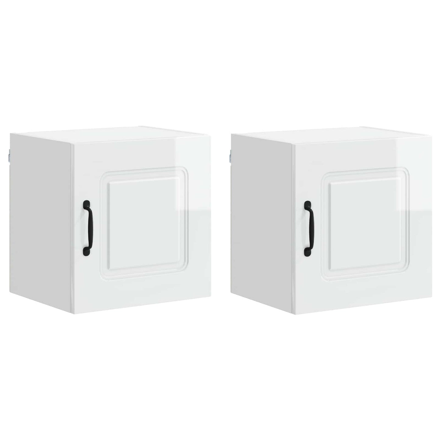 Küchenschrank Kalmar 2 pcs Hochglanz Weiß 40 x 31 x 40 cm