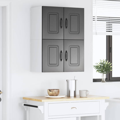 Küchenschrank mit Speicher Kalmar 2 pcs Schwarz 60 x 31 x 40 cm