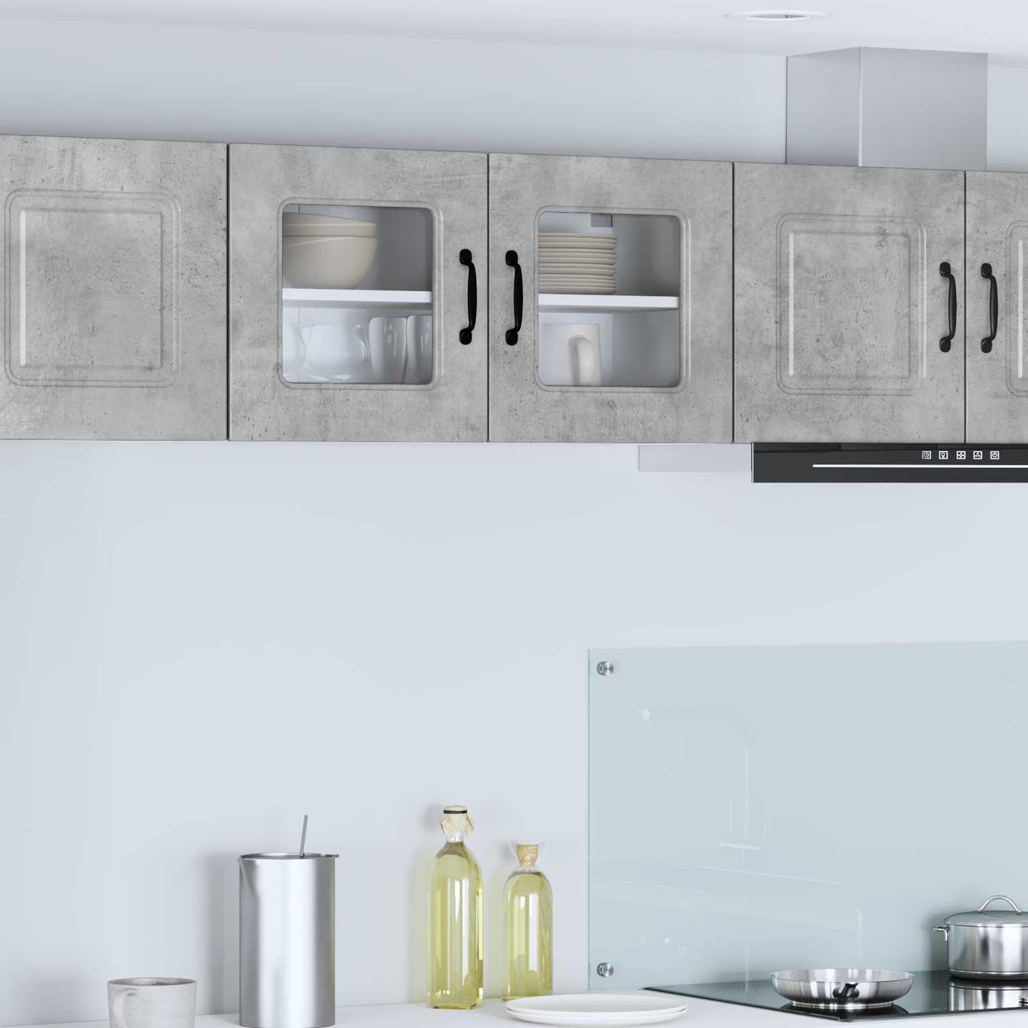 Küchenschrank Kalmar Beton Grau 80 x 31 x 40 cm Holzwerkstoff