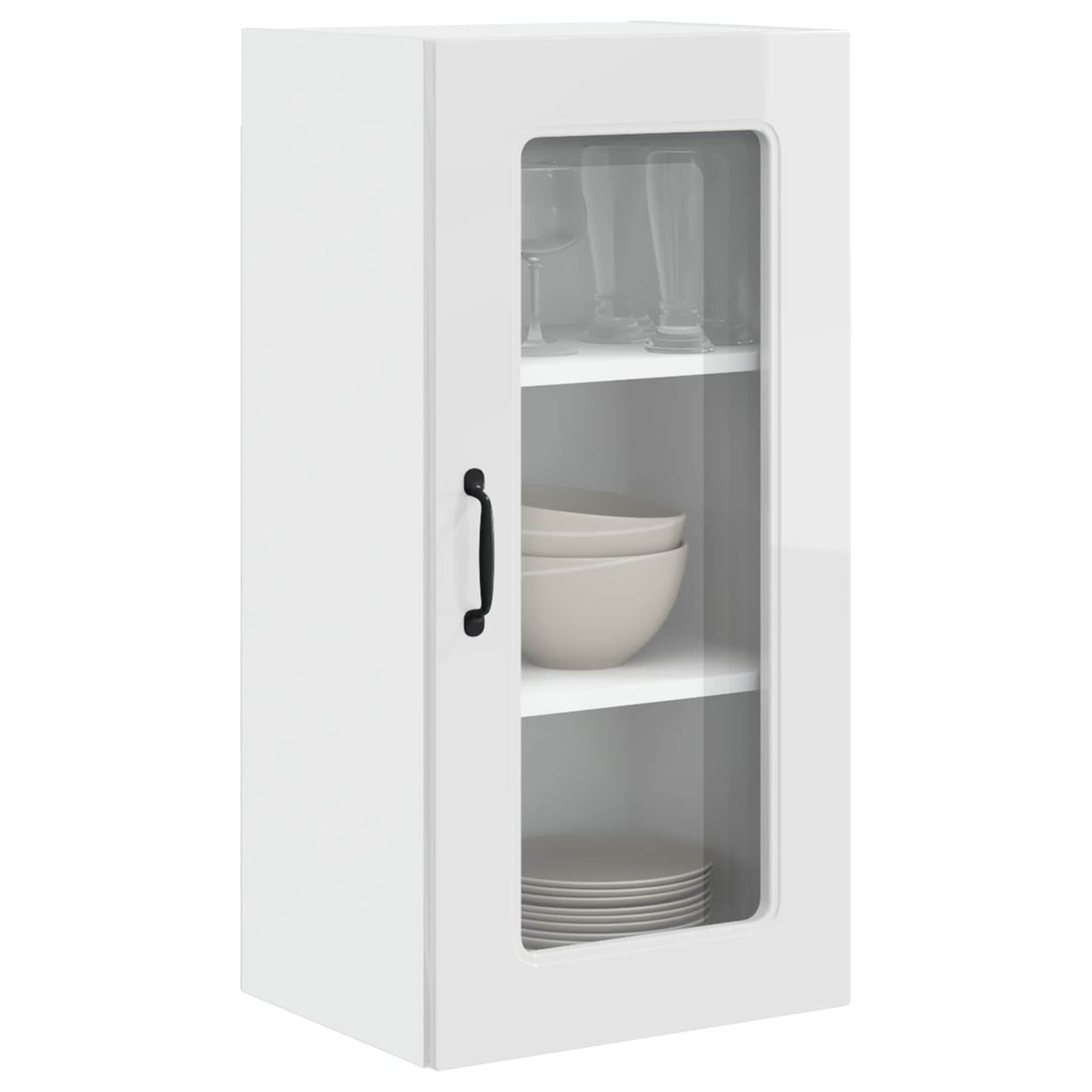 Küchenschrank Kalmar 2 pcs Hochglanz Weiß 40 x 31 x 80 cm