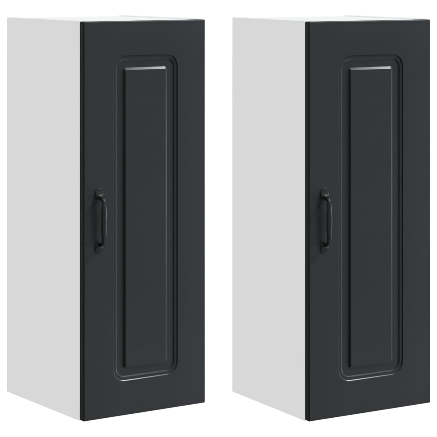 Küchenschrank mit Speicher Kalmar 2 pcs Schwarz 30 x 31 x 80 cm