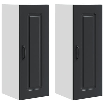 Küchenschrank mit Speicher Kalmar 2 pcs Schwarz 30 x 31 x 80 cm