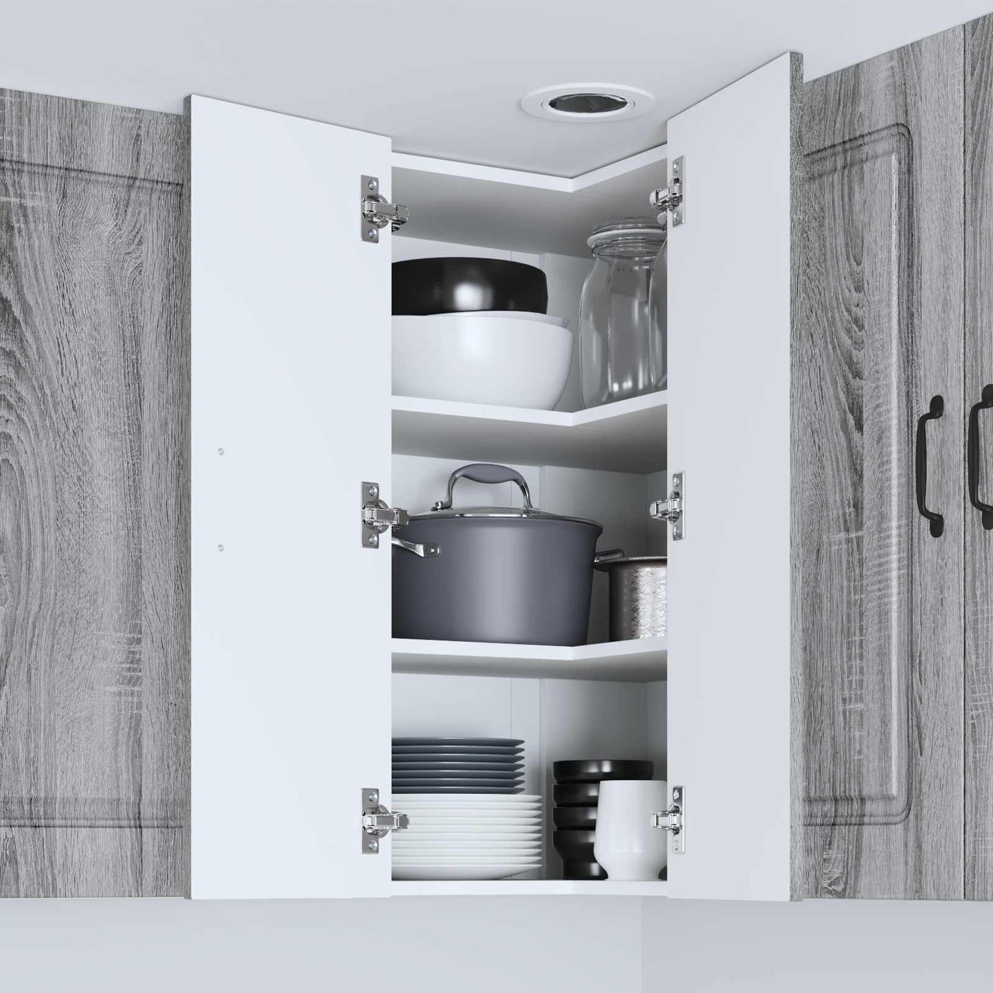 Küchenschrank mit Speicher Kalmar Graues Sonoma 57 x 57 x 80 cm