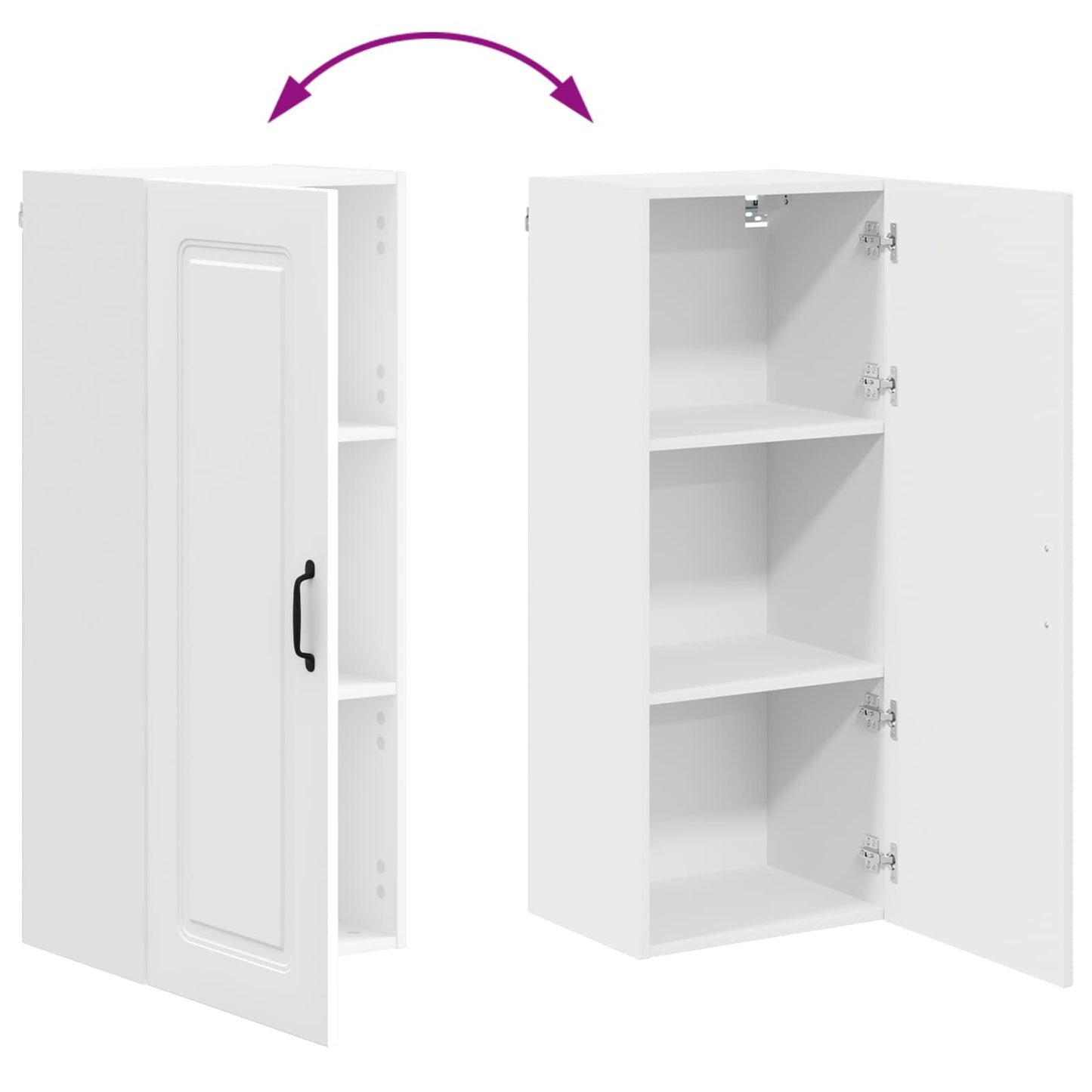 Küchenschrank Kalmar Hochglanz Weiß 40 x 31 x 100 cm