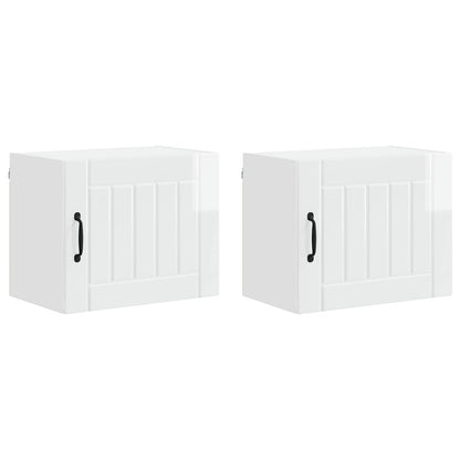 Küchenschrank 2 pcs Hochglanz Weiß 50 x 31 x 40 cm