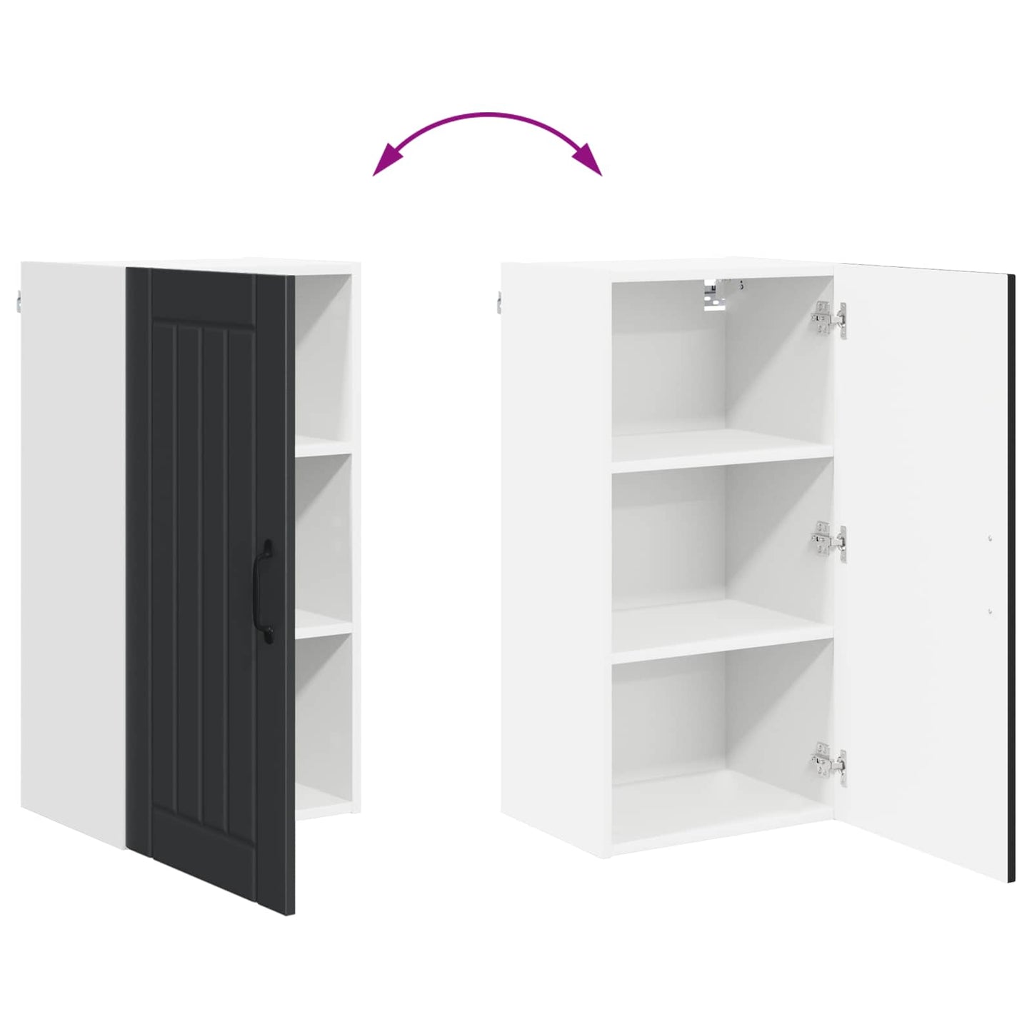 Küchenschrank Schwarz 40 x 31 x 80 cm Holzwerkstoff