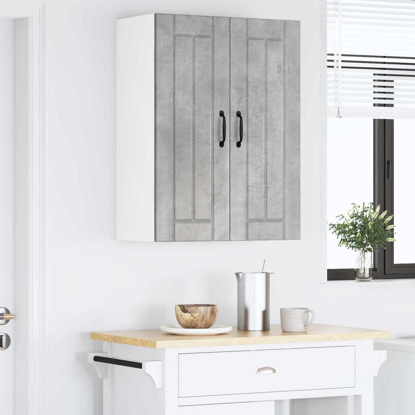 Küchenschrank Beton Grau 60 x 31 x 80 cm Holzwerkstoff