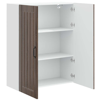 Küchenwandschrank mit Tür Braun Eichen-Optik 80 x 31 x 100 cm