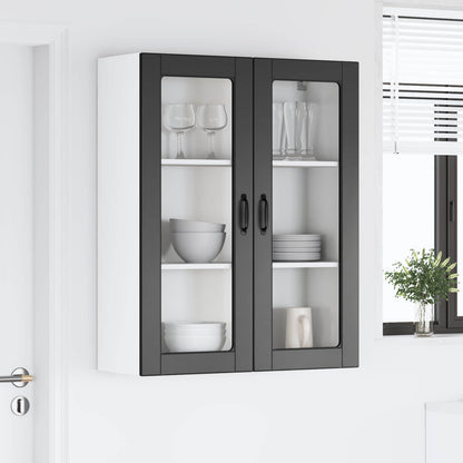 Küchenwandschrank Schwarz 80 x 31 x 100 cm Holzwerkstoff