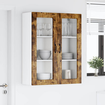 Küchenwandschrank mit Tür Geräucherte Eiche 80 x 31 x 100 cm