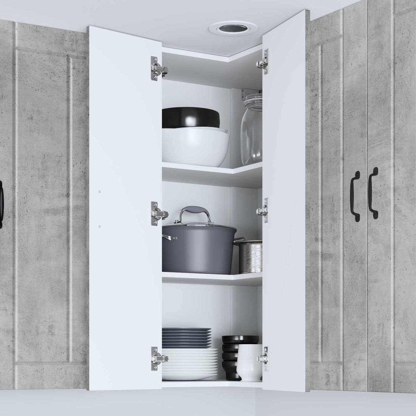 Küchenschrank Beton Grau 57 x 57 x 100 cm Holzwerkstoff