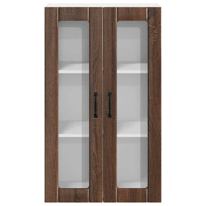 Küchenwandschrank mit Tür Braun Eichen-Optik 60 x 31 x 100 cm