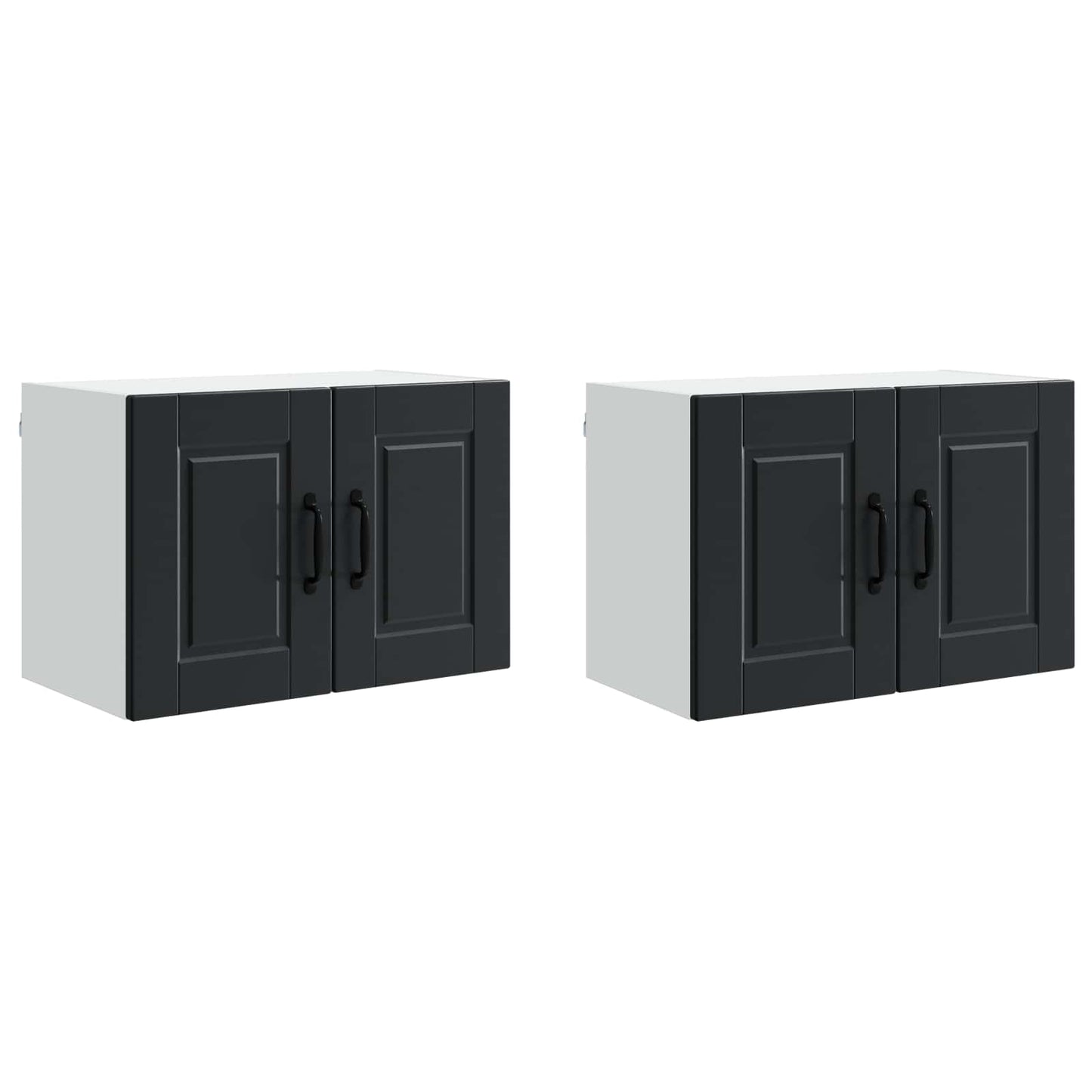 Küchenschrank 2 pcs Schwarz 60 x 31 x 40 cm Holzwerkstoff